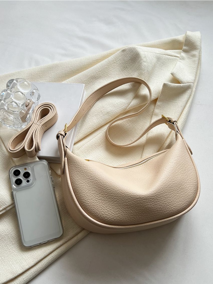 Minimalist Zipper Hobo Bag for Women