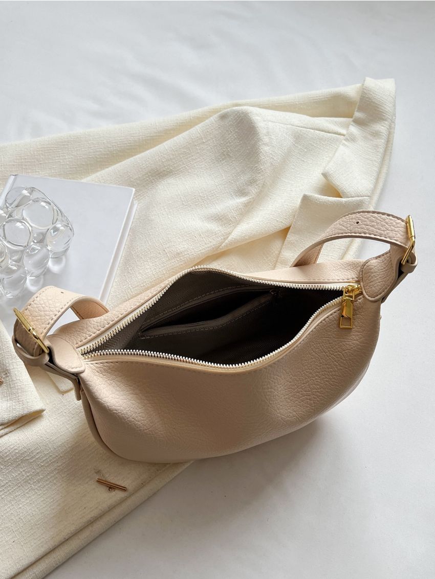Minimalist Zipper Hobo Bag for Women