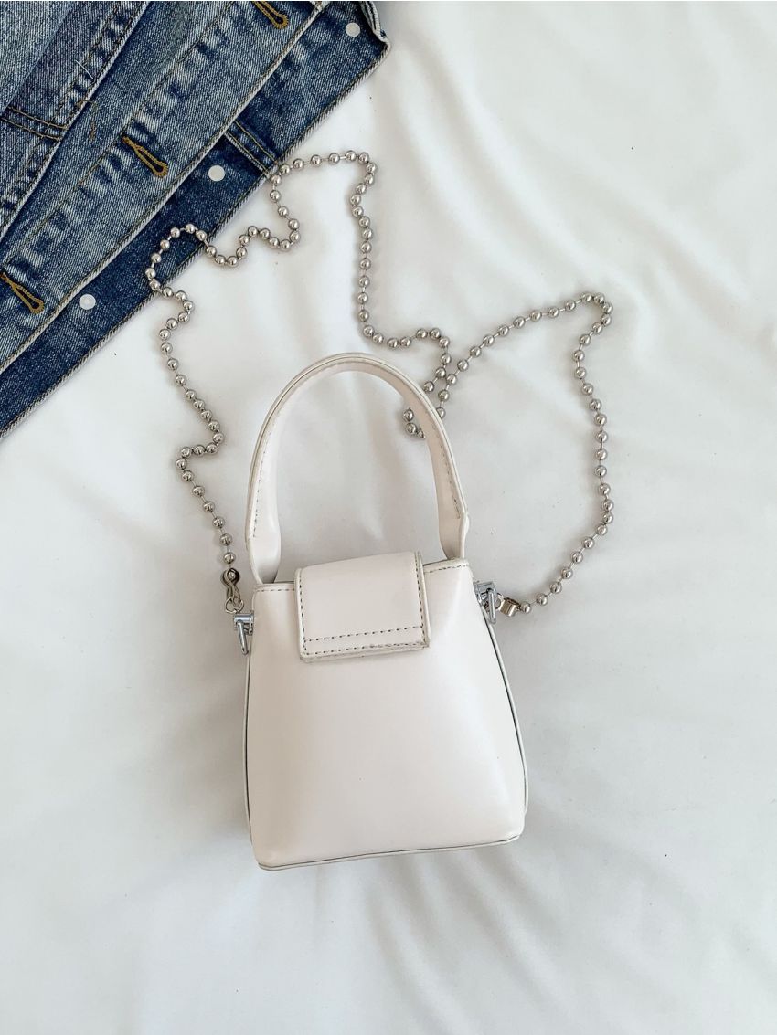 Mini Rhinestone & Bow Decor Square Bag for Women