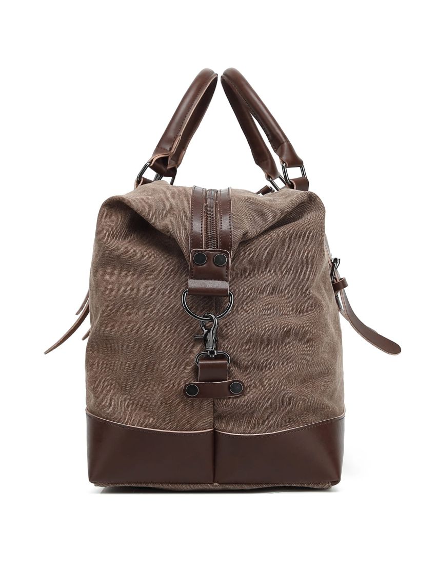 MARKROYAL Large-capacity Travel Bag Handbag Luggage Bag Fitness Photography Bag Canvas Bag Men And Women Shoulder Bag Coffee Brown