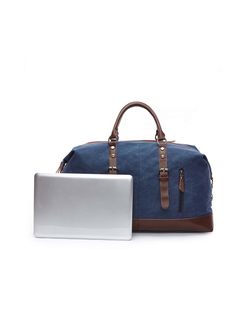 MARKROYAL Large-capacity Travel Bag Handbag Luggage Bag Fitness Photography Bag Canvas Bag Men And Women Shoulder Bag Blue