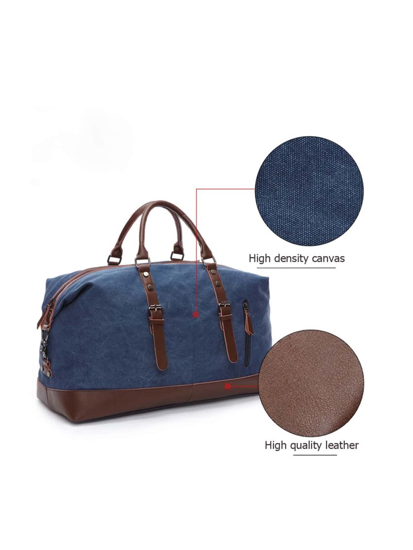 MARKROYAL Large-capacity Travel Bag Handbag Luggage Bag Fitness Photography Bag Canvas Bag Men And Women Shoulder Bag Blue