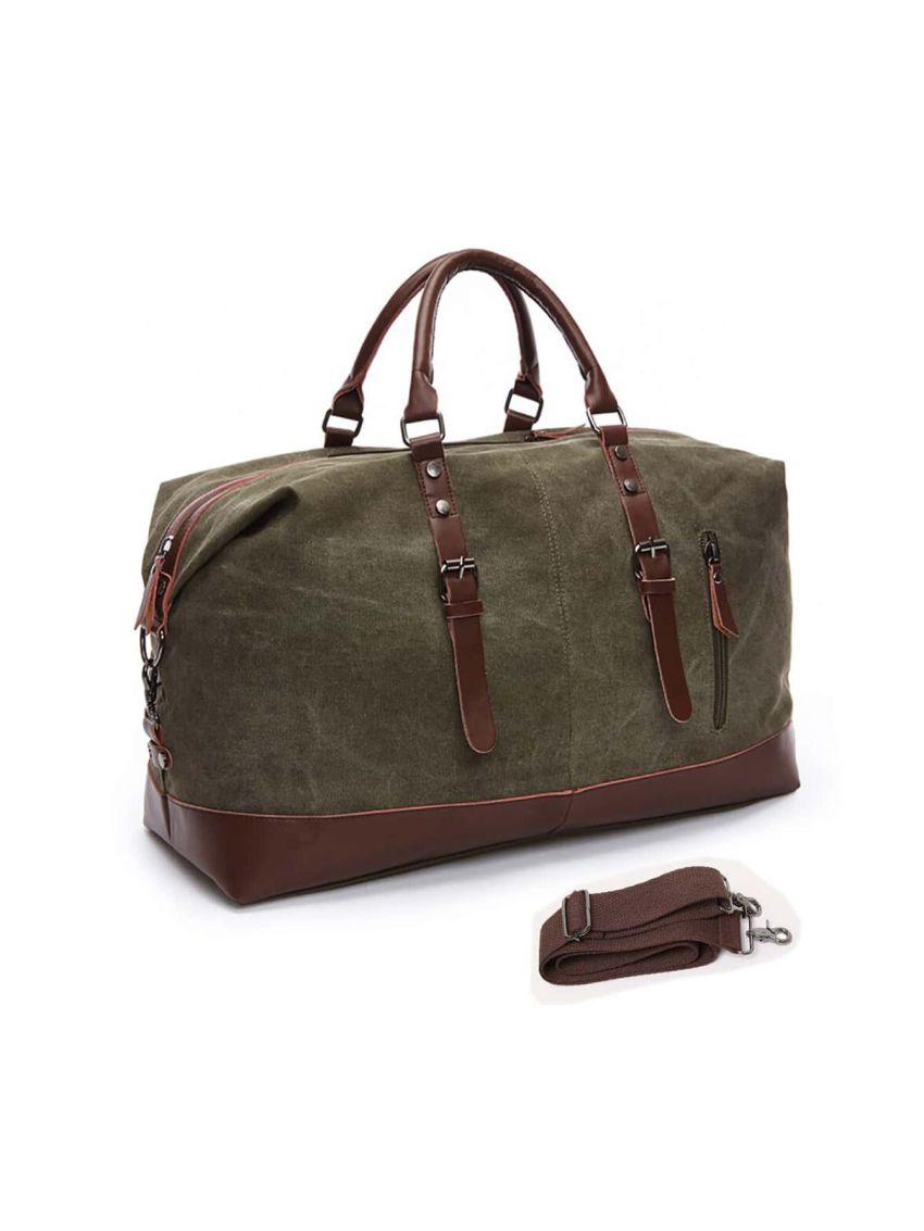 MARKROYAL Large-capacity Travel Bag Handbag Luggage Bag Photography Bag Canvas Bag Men's And Women's Shoulder Bag Army Green