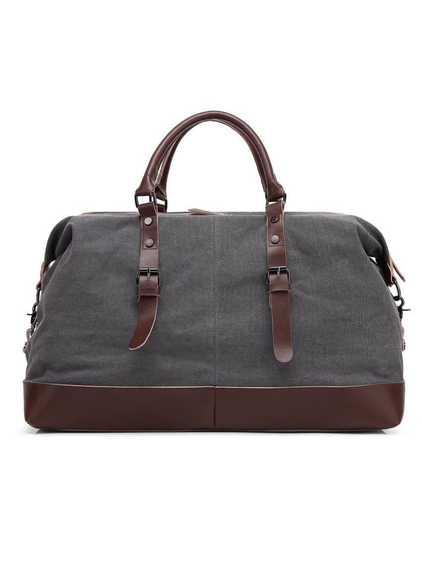 MARKROYAL Large-capacity Travel Bag Handbag Luggage Bag Fitness Photography Bag Canvas Bag Men And Women Shoulder Bag Gray