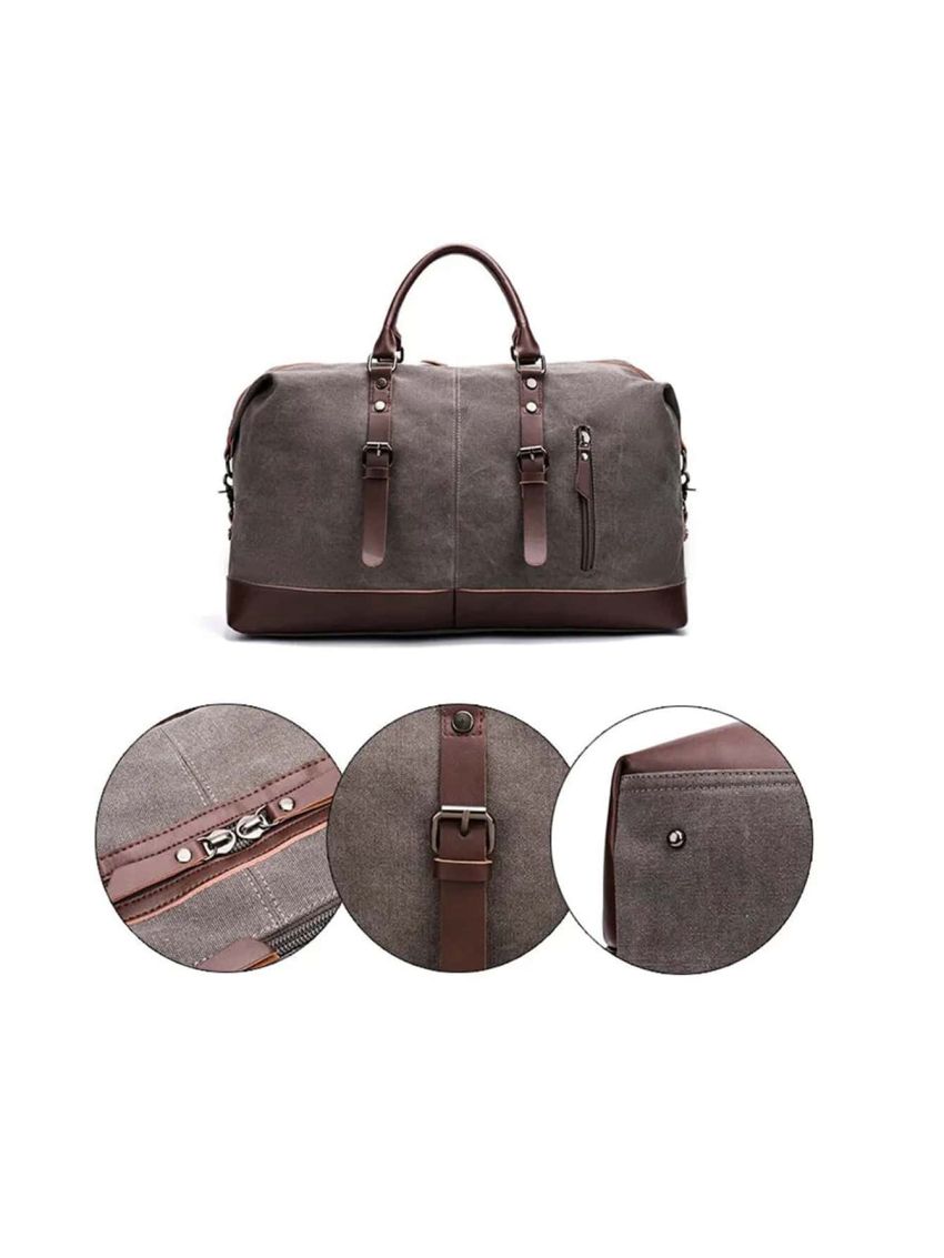 MARKROYAL Large-capacity Travel Bag Handbag Luggage Bag Fitness Photography Bag Canvas Bag Men And Women Shoulder Bag Gray