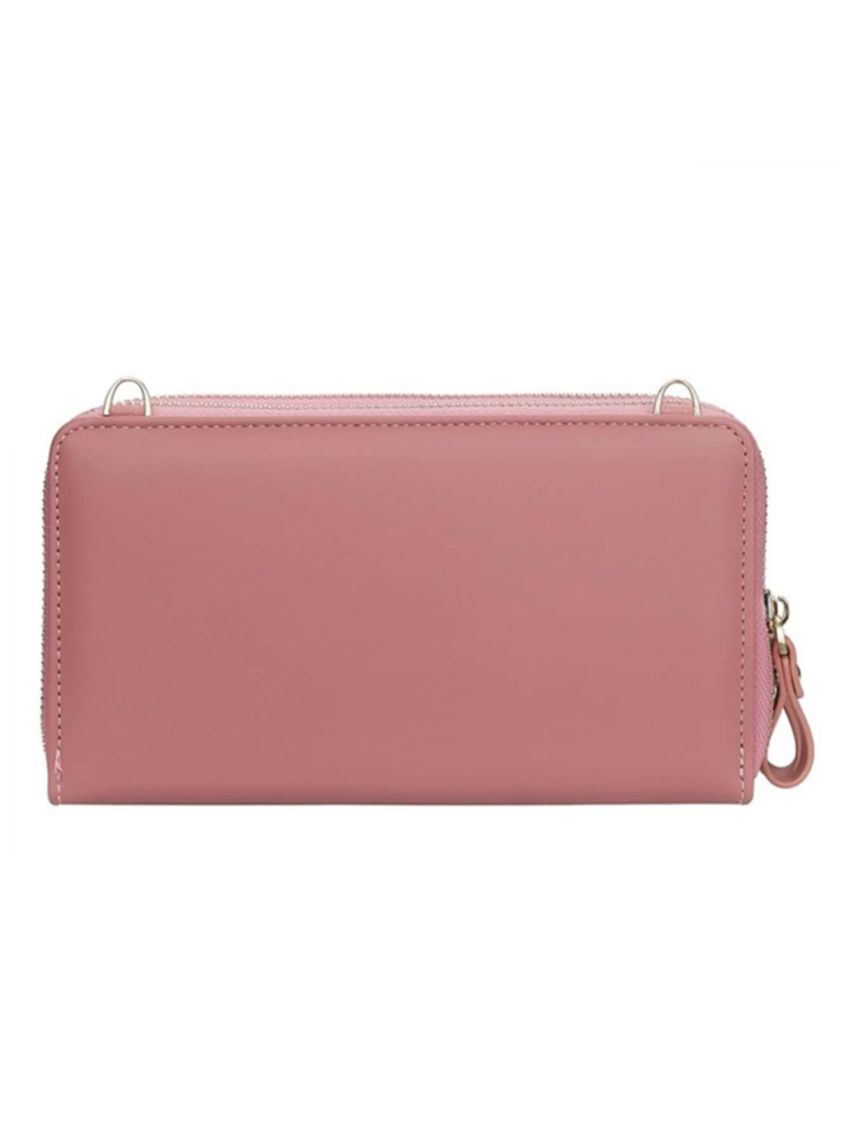 Fashion Women's Long Wallet Double Zipper Large Capacity Cross Bag Mobile Phone Bag