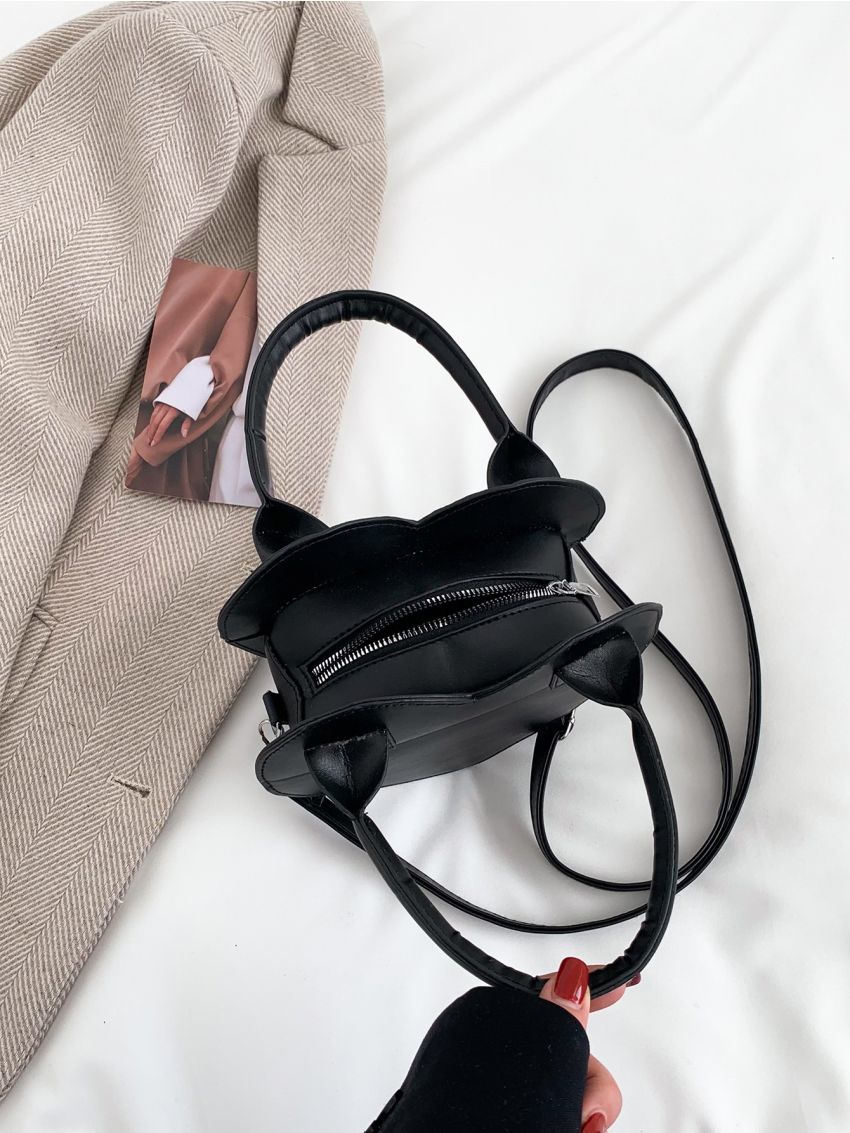 Mini Novelty Bag Studded Decor Heart Design For Daily Life