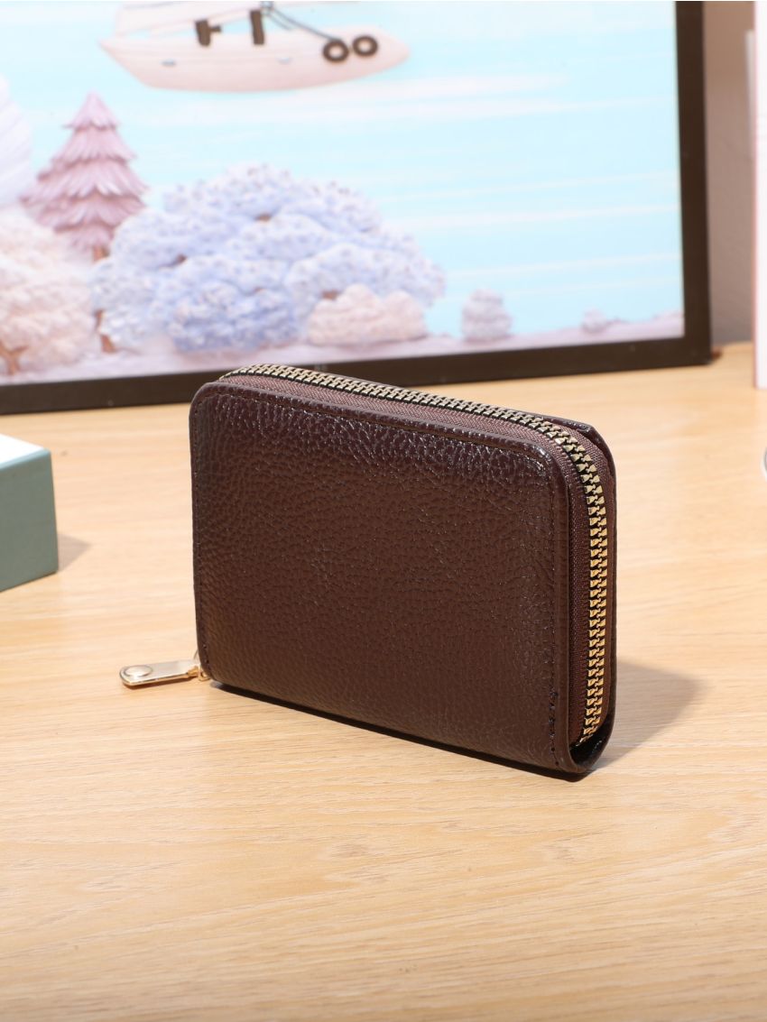 Textured Zip Around Card Holder