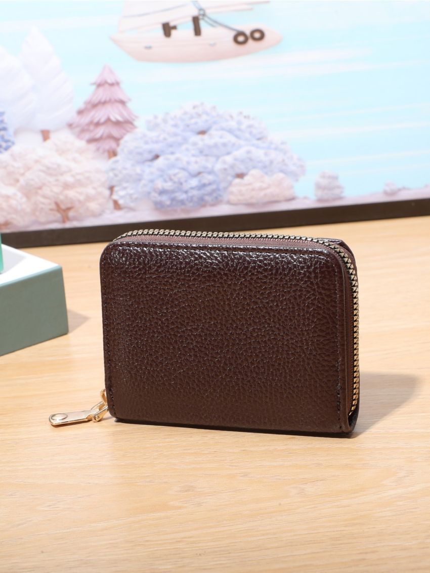 Textured Zip Around Card Holder