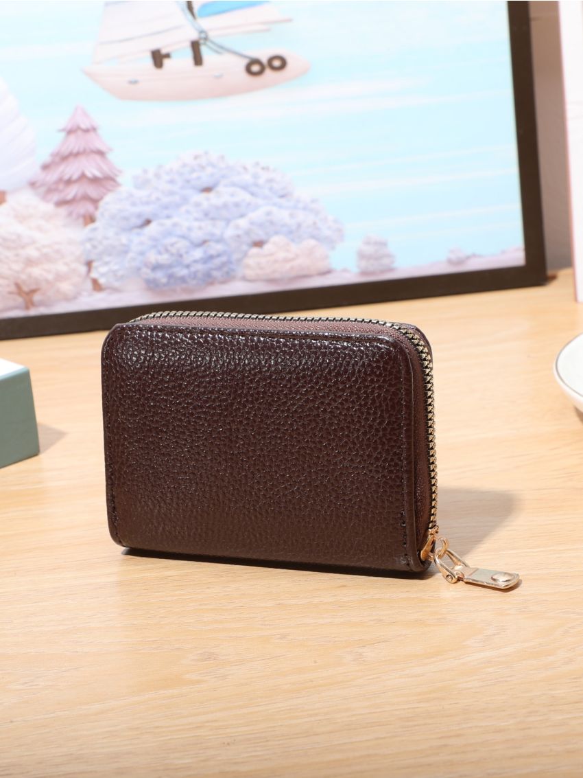 Textured Zip Around Card Holder