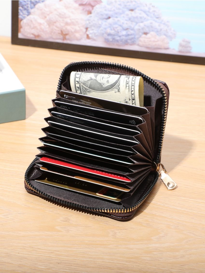 Textured Zip Around Card Holder