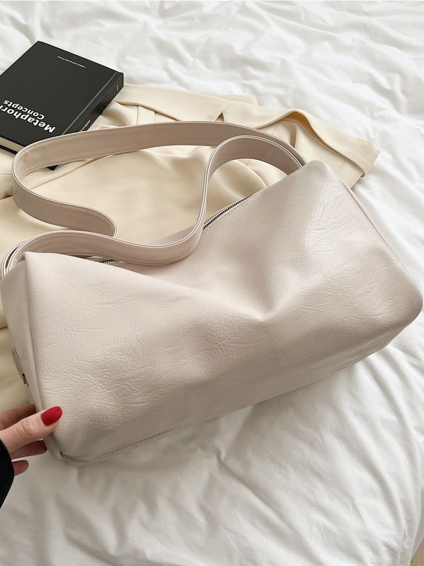 Large Capacity Shoulder Bag PU Minimalist For Daily Life