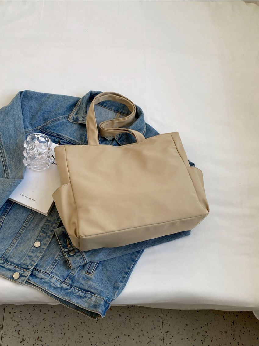 Pocket Front Shopper Bag Minimalist For Shopping