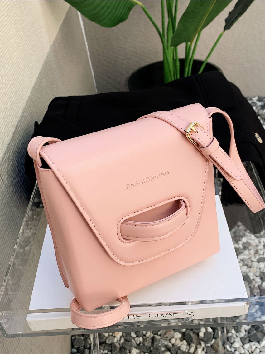 Mini Square Bag Letter Detail PU For Daily Life