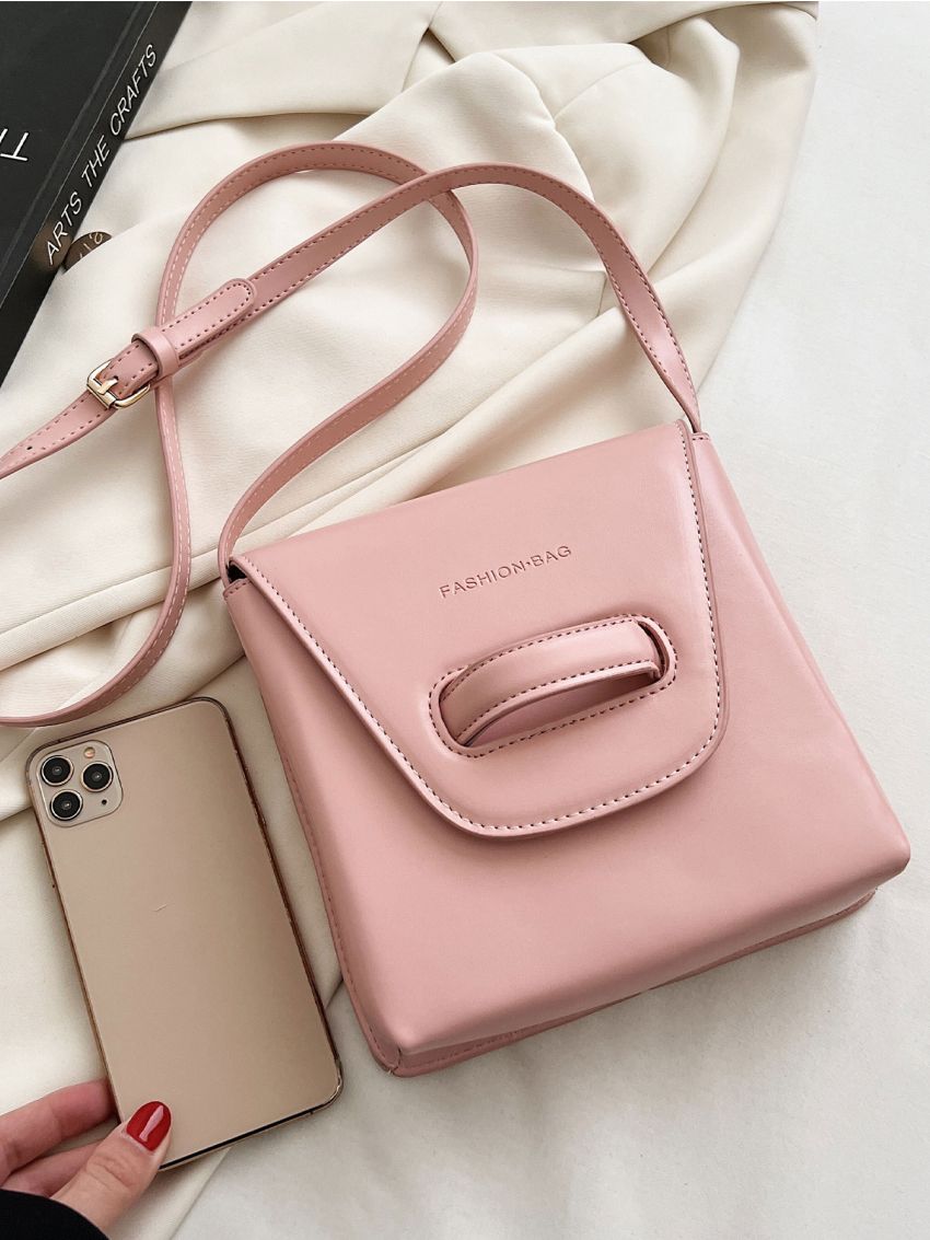 Mini Square Bag Letter Detail PU For Daily Life