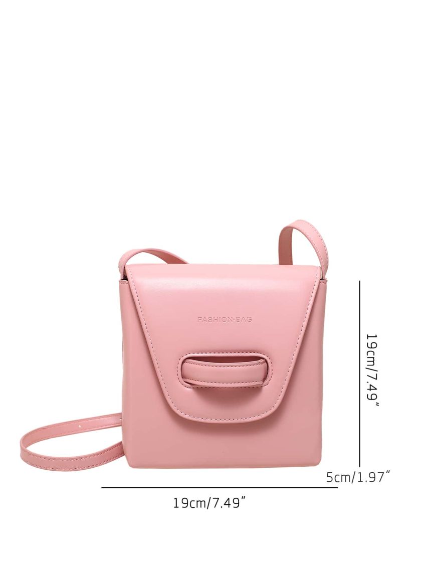 Mini Square Bag Letter Detail PU For Daily Life