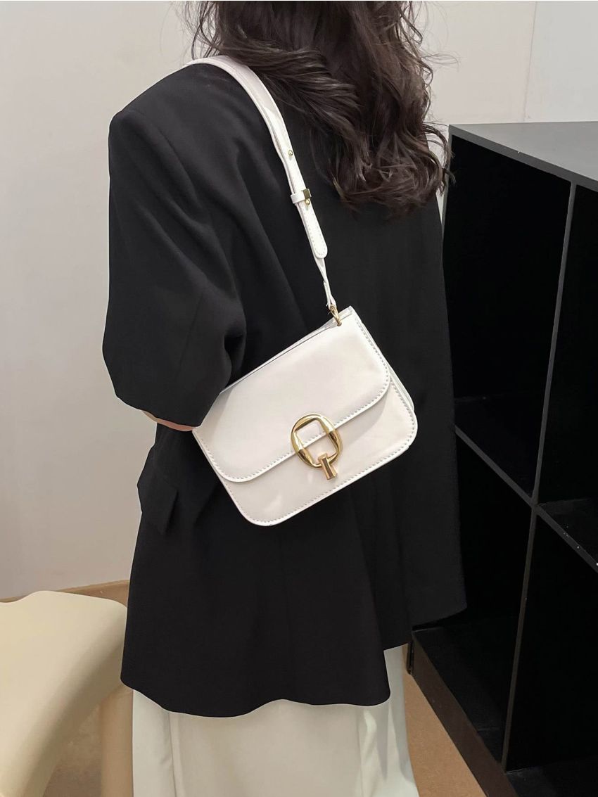 Mini Metal Decor Flap Square Bag Fashion