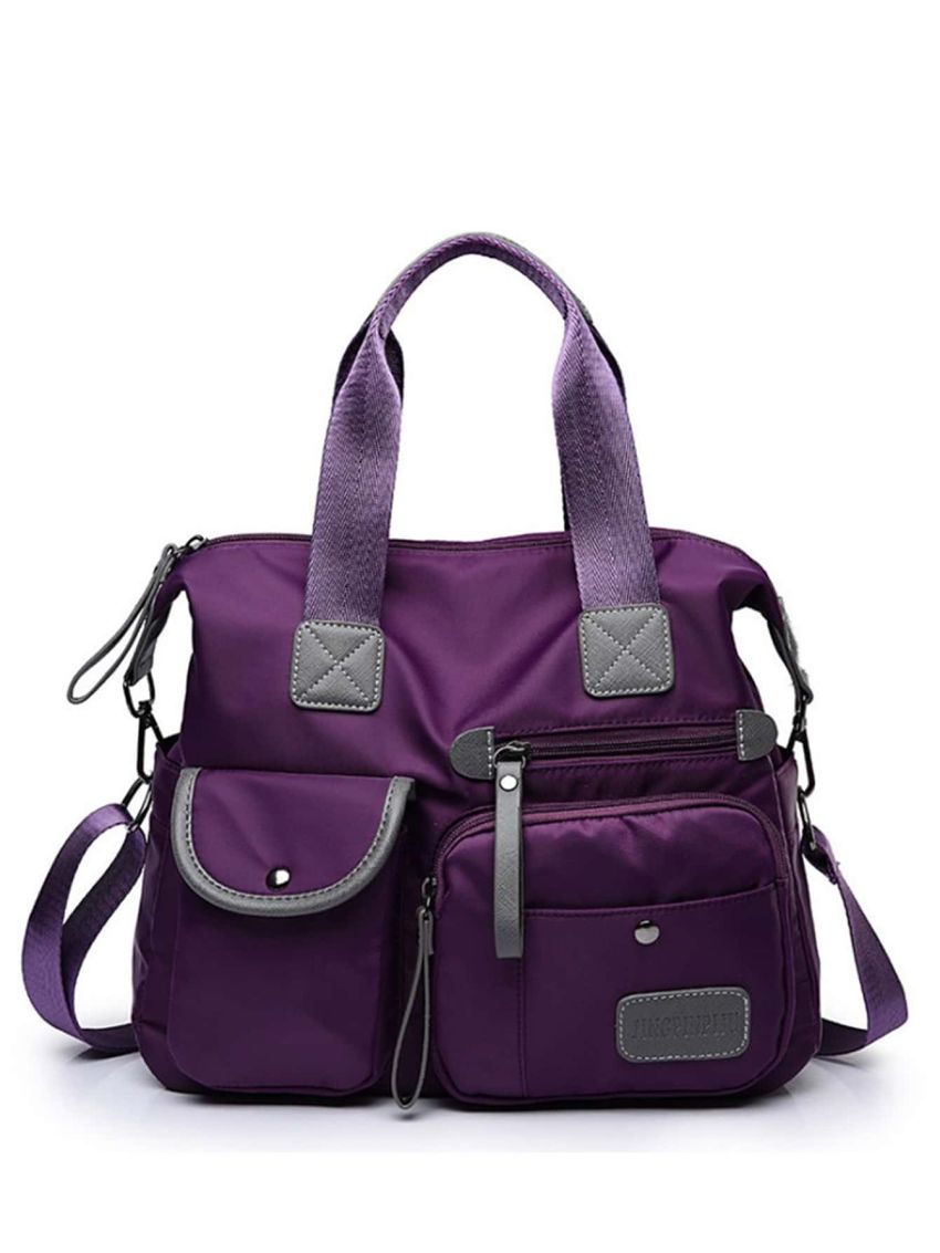 Women Shoulder Bag Nylon Handbags Waterproof Crossbody Bag Large Capacity Multi-Functional Tote Travel Versatile Waterproof Nylon Hand Bag, Women's Multi Pockets Shoulder Crossbody Purse For Travel