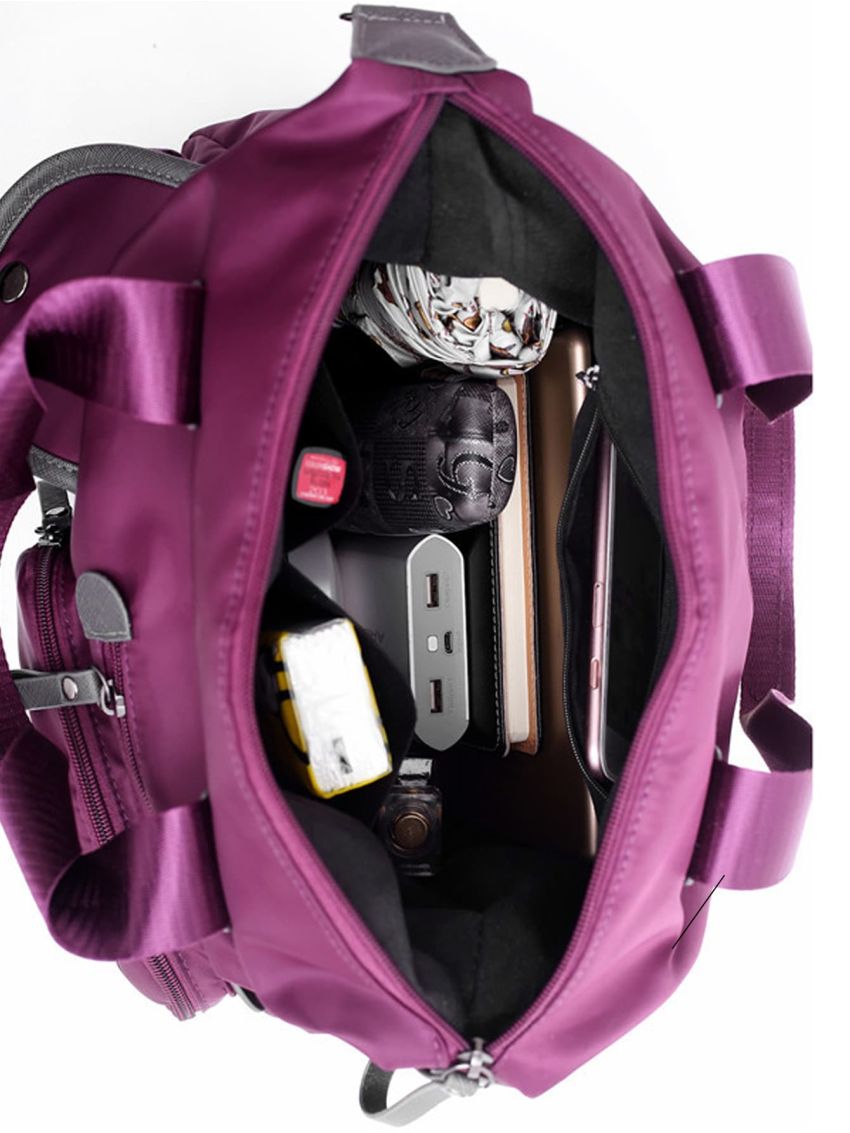 Women Shoulder Bag Nylon Handbags Waterproof Crossbody Bag Large Capacity Multi-Functional Tote Travel Versatile Waterproof Nylon Hand Bag, Women's Multi Pockets Shoulder Crossbody Purse For Travel