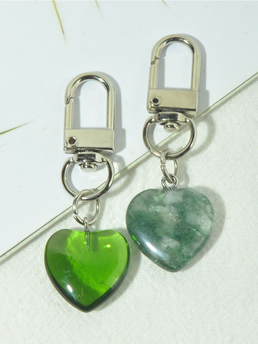 2Pcs Heart Shape Bag Charms