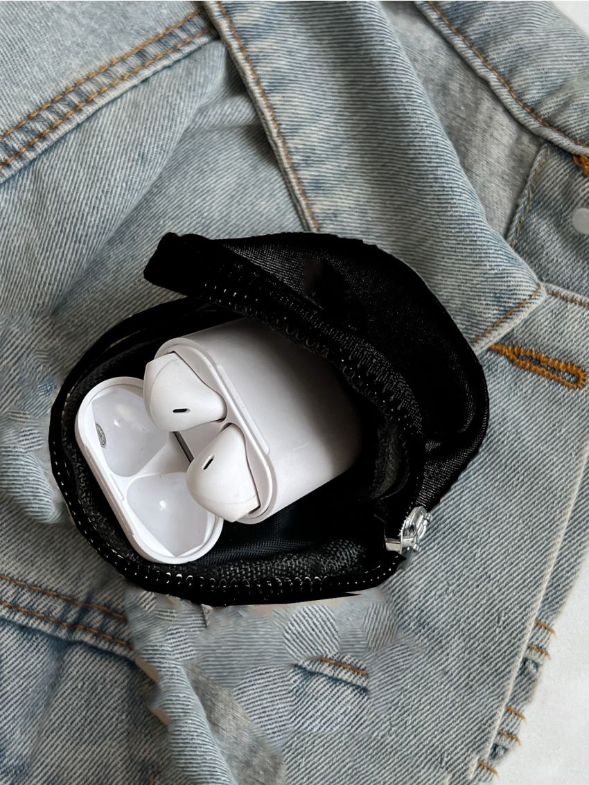 Minimalist Hobo Bag Chain Decor With Small Pouch