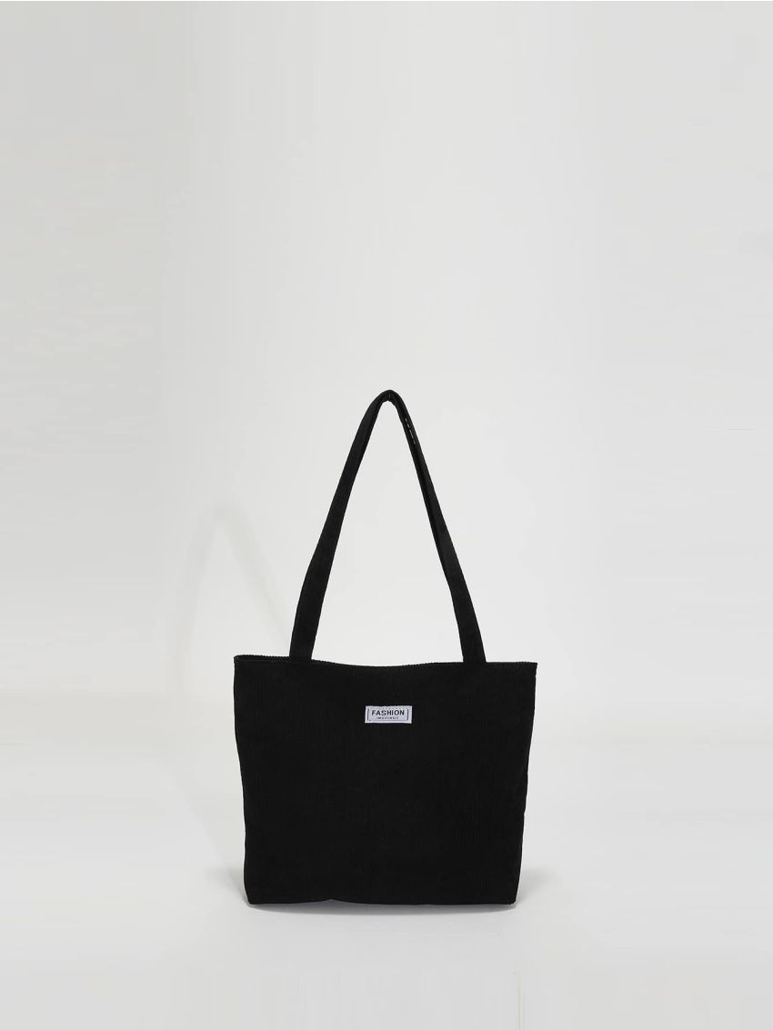 Small Shoulder Tote Bag Letter Patch Double Handle For Daily