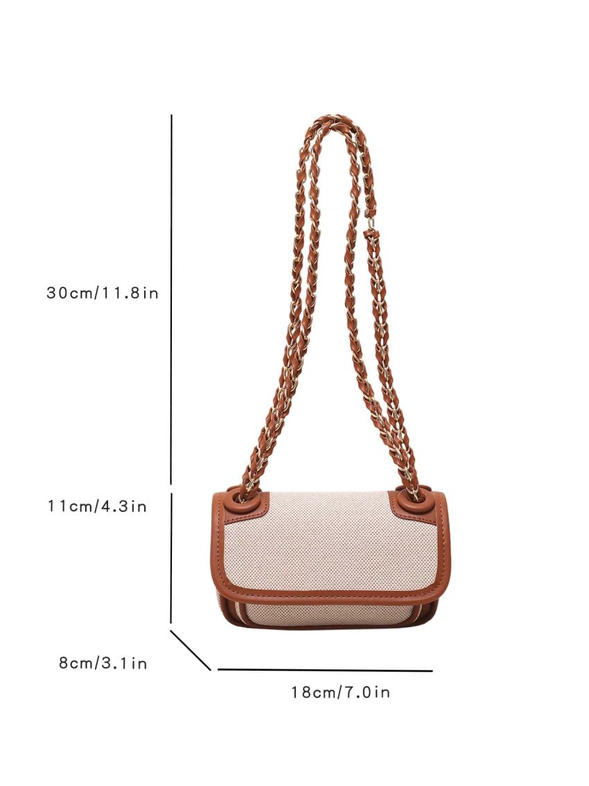 Mini Square Bag Colorblock Chain Strap Fashion Style