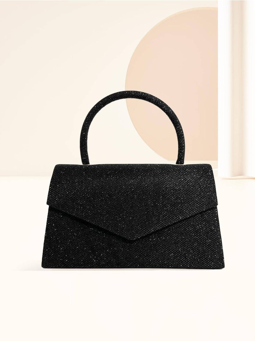 Glitter Square Bag Top Handle For Party Prom Wedding
