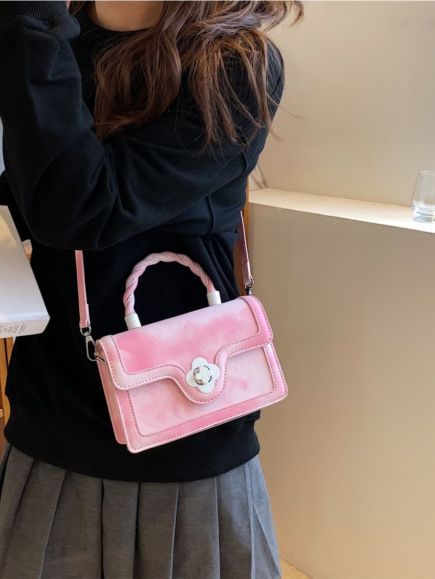 Mini Flap Square Bag Tie Dye Turn Lock