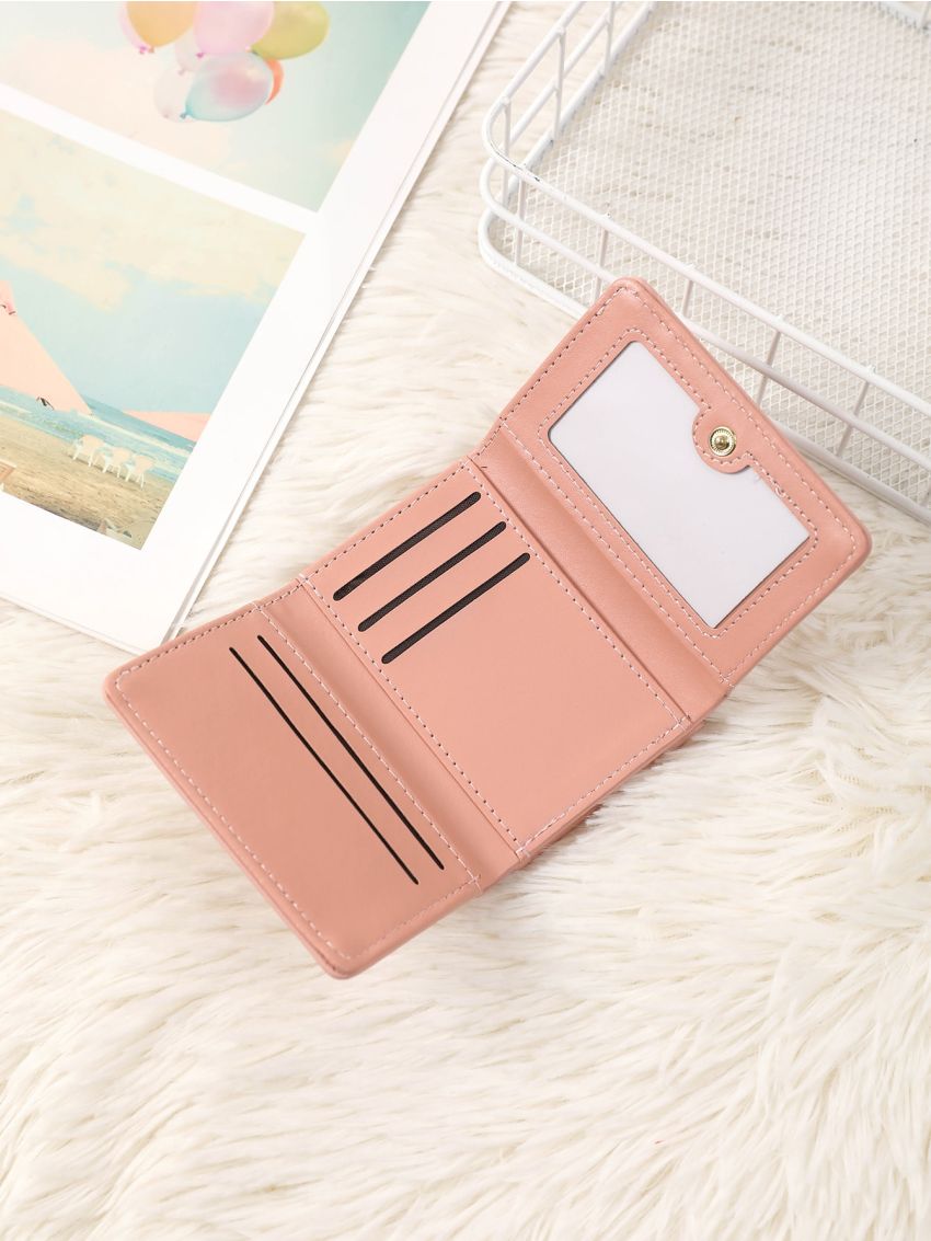 Heart Graphic Small Wallet Trifold Preppy