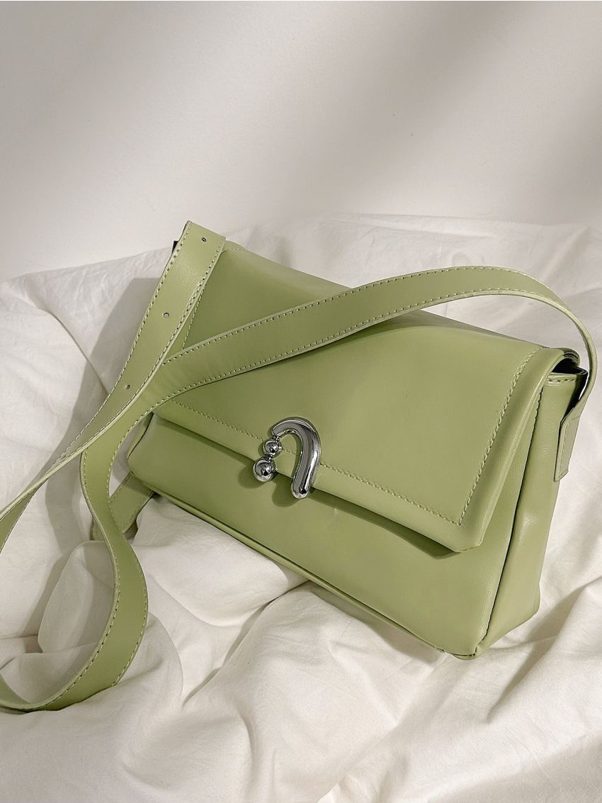 Minimalist Square Bag Medium Metal Decor Flap