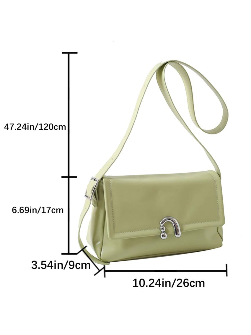 Minimalist Square Bag Medium Metal Decor Flap