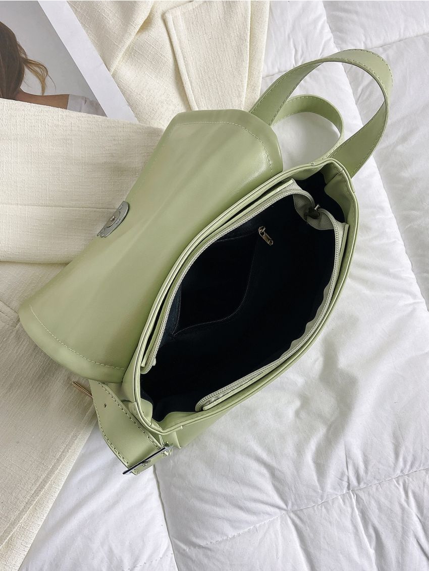 Minimalist Square Bag Medium Metal Decor Flap