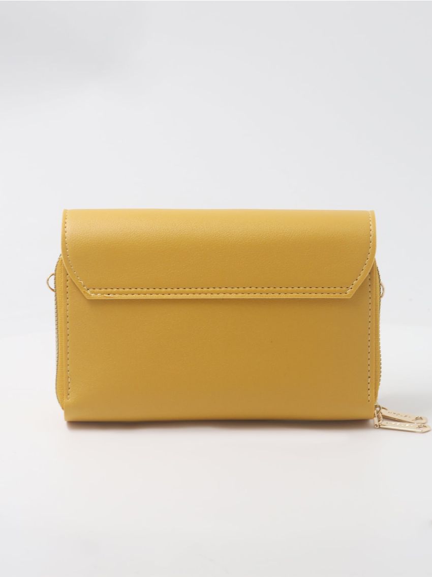 Mini Flap Square Bag Metal Decor Letter Graphic