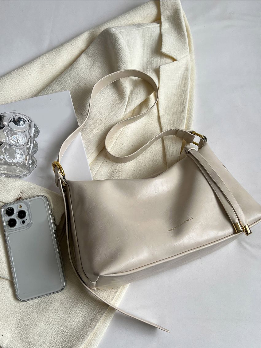 Medium Hobo Bag Letter Graphic PU, Mothers Day Gift For Mom