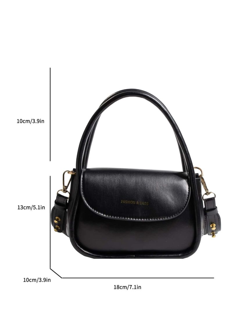 Mini Flap Square Bag Letter Graphic Minimalist