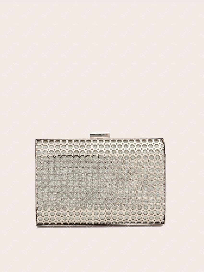 Mini Box Bag Hollow Design Metallic