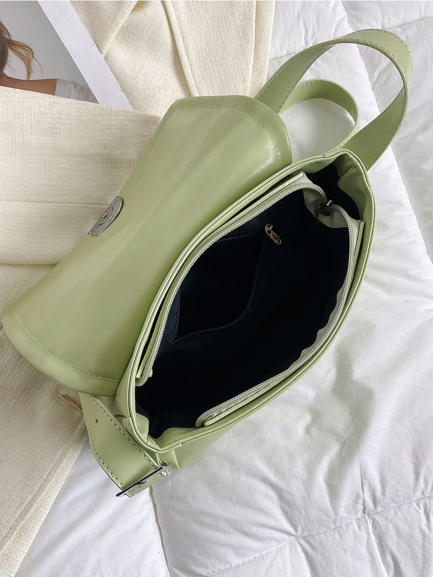 Medium Square Bag Fashionable Solid Color Flap Design