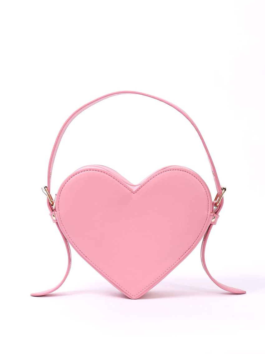 Heart Shape Novelty Bag Pink Cute Top Handle