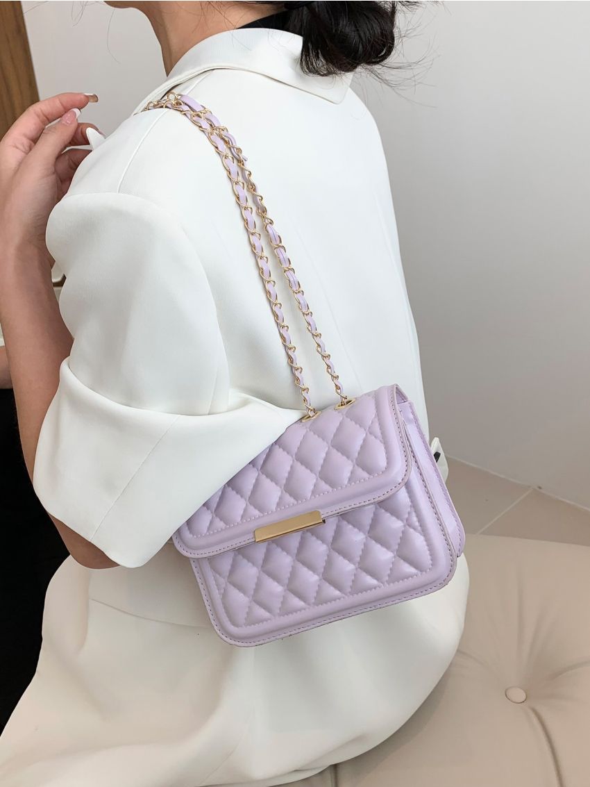 Mini Square Bag Quilted Chain Strap Fashion Style