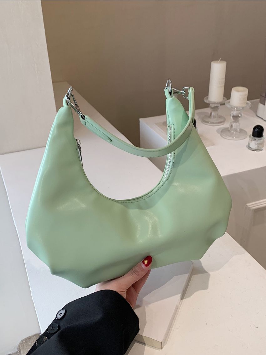 Light Green Hobo Bag PU