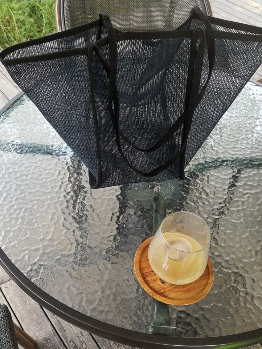 Minimalist Mesh Shopper Bag Large Beach Bag