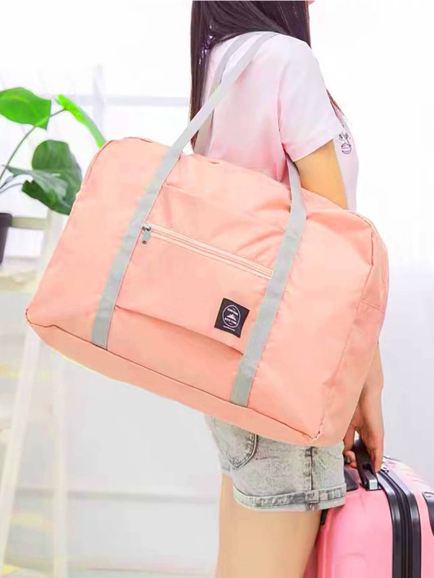 Letter Patch Decor Travel Bag