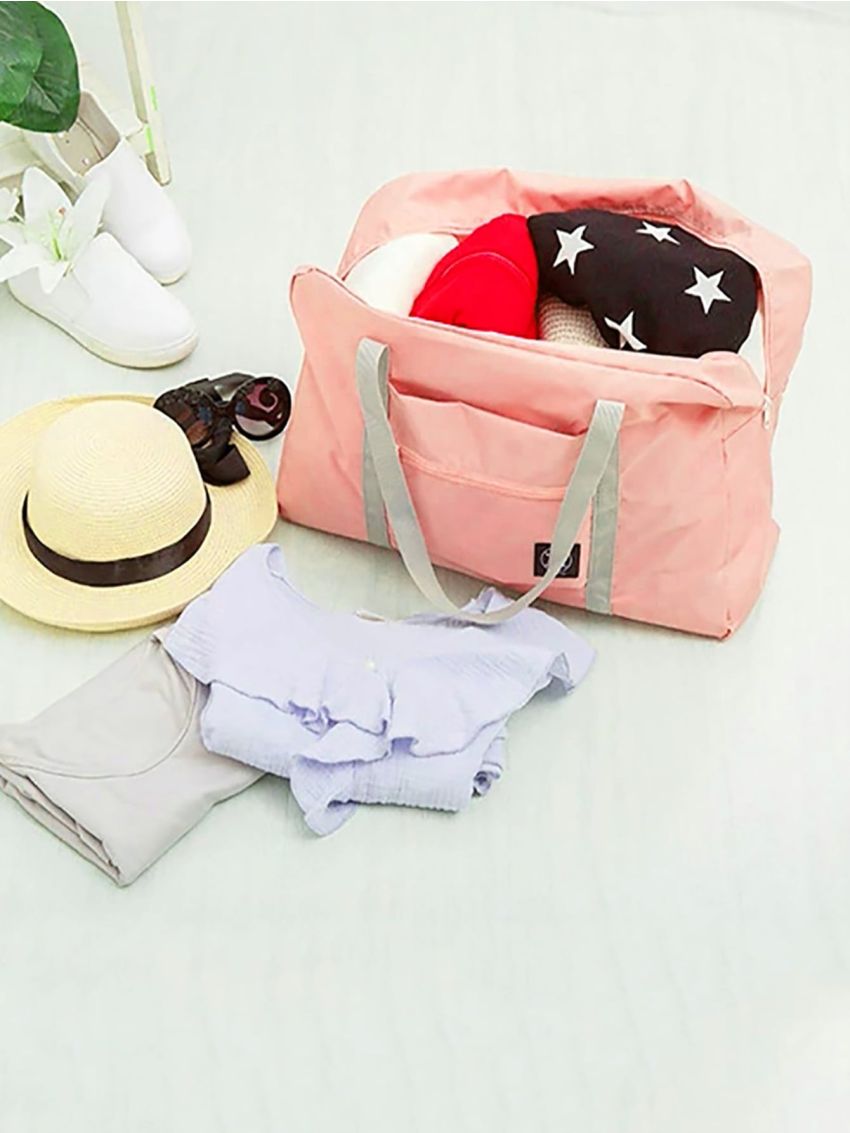 Letter Patch Decor Travel Bag