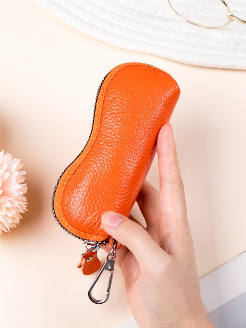 Litchi Embossed Key Case PU Car Holder Case