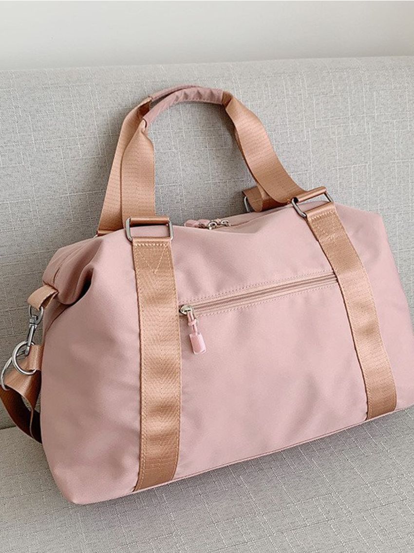 Pom Pom Decor Travel Bag Polyester