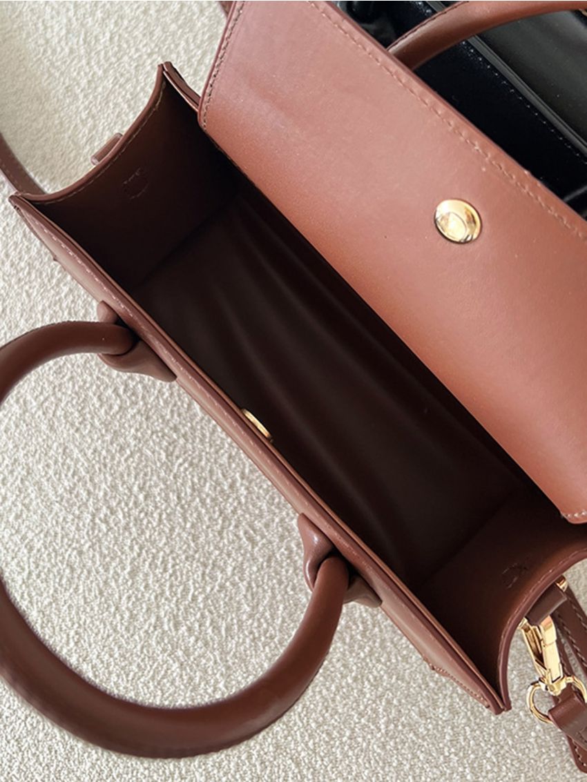 Mini Square Bag Brown PU