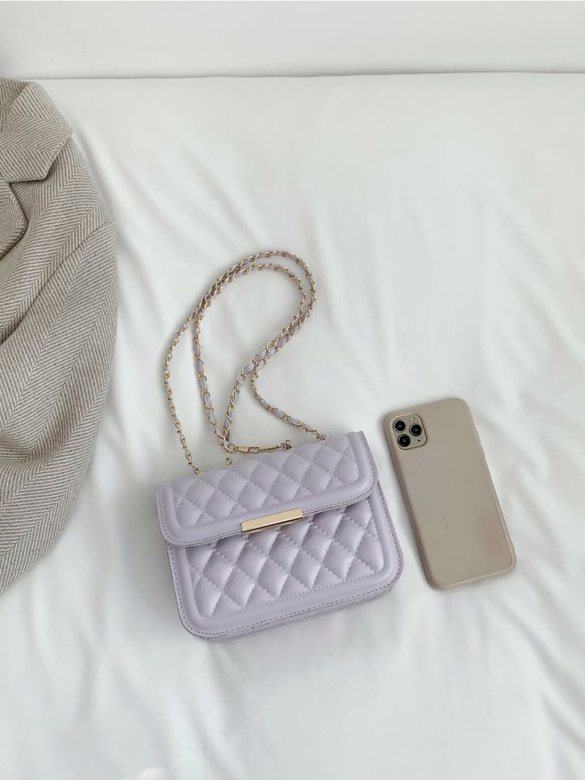 Mini Square Bag Quilted Chain Strap Fashion Style