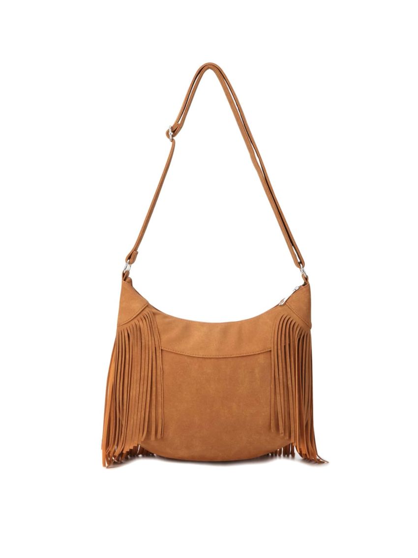 Medium Hobo Bag Fringe Decor Adjustable Strap, Mothers Day Gift For Mom