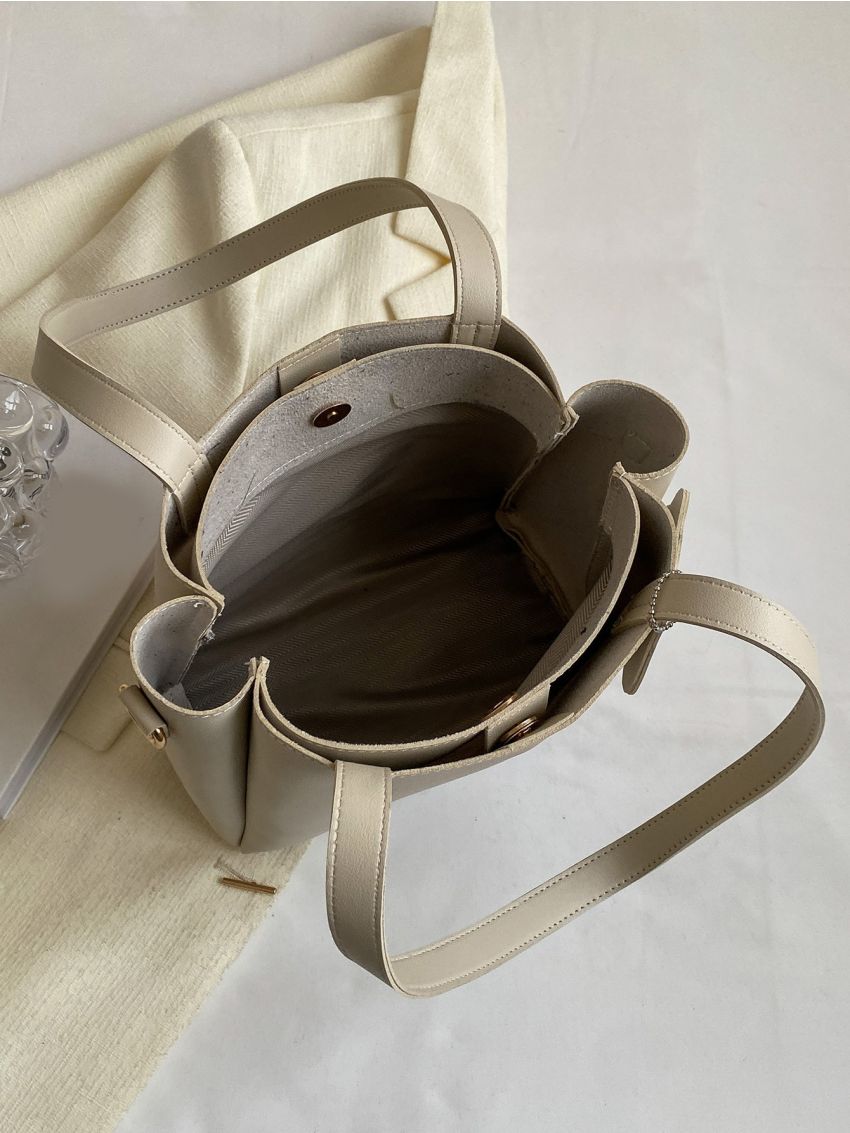 Small Square Bag With Cartoon Charm Fashionable PU